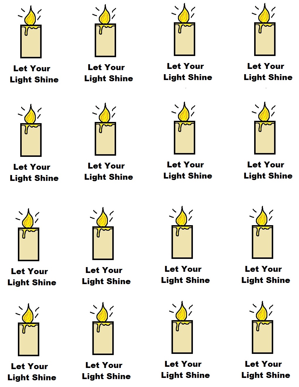 Printable Sunday School Stickers